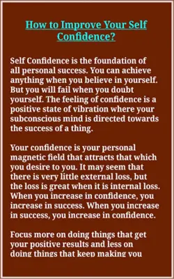 Self Confidence Skills android App screenshot 0