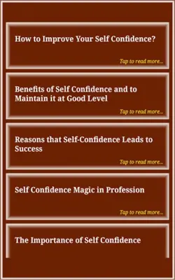 Self Confidence Skills android App screenshot 1